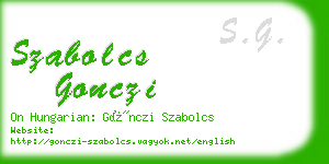 szabolcs gonczi business card